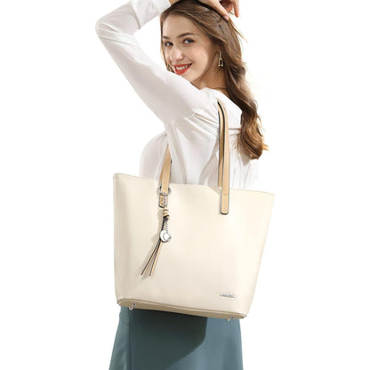 Pomelo Best Damen Handtasche Groß mit Streifen in Lederoptik