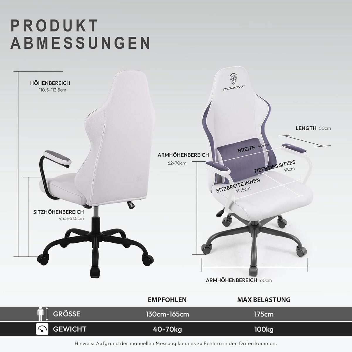Ergonomischer Gaming Stuhl mit Lendenstütze für Kinder - Blau