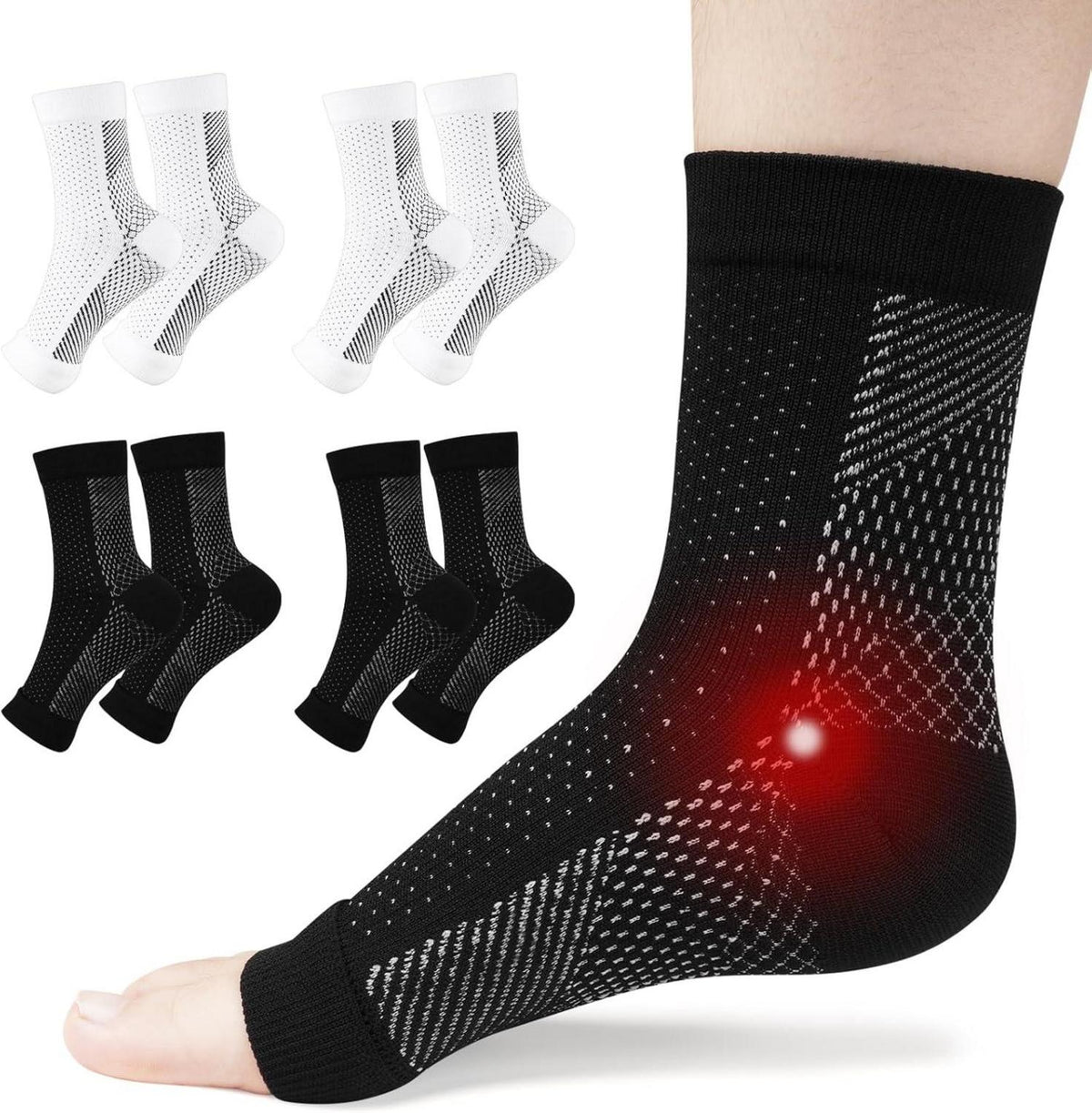 Orthopädische Plantarfasziitis Kompressionssocken 4 Paar