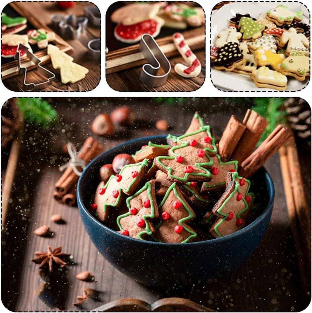 Ausstechformen Weihnachtsplätzchen Set Edelstahl 11-teilig