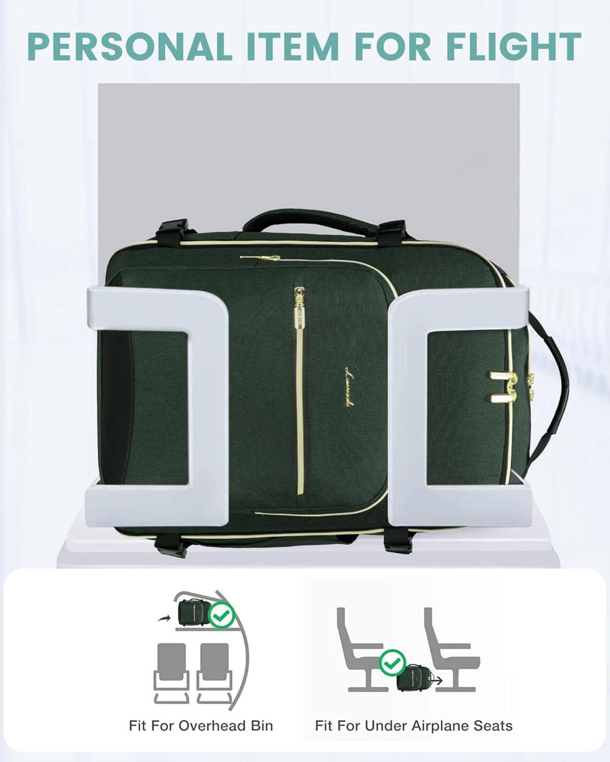Handgepäck Rucksack 40L Damen Wasserdicht Reisetasche 17