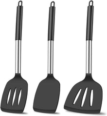 Pfannenwender Silikon Spatel Set hitzebeständig, 3-teilig