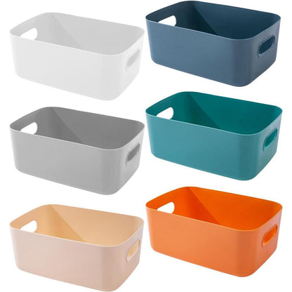 Aufbewahrungsboxen 6er Set mit Griffen, Kunststoff, 25x16.5x10cm