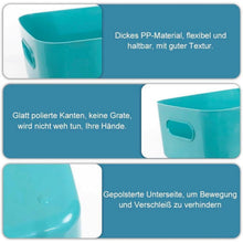 Aufbewahrungsboxen 6er Set mit Griffen, Kunststoff, 25x16.5x10cm