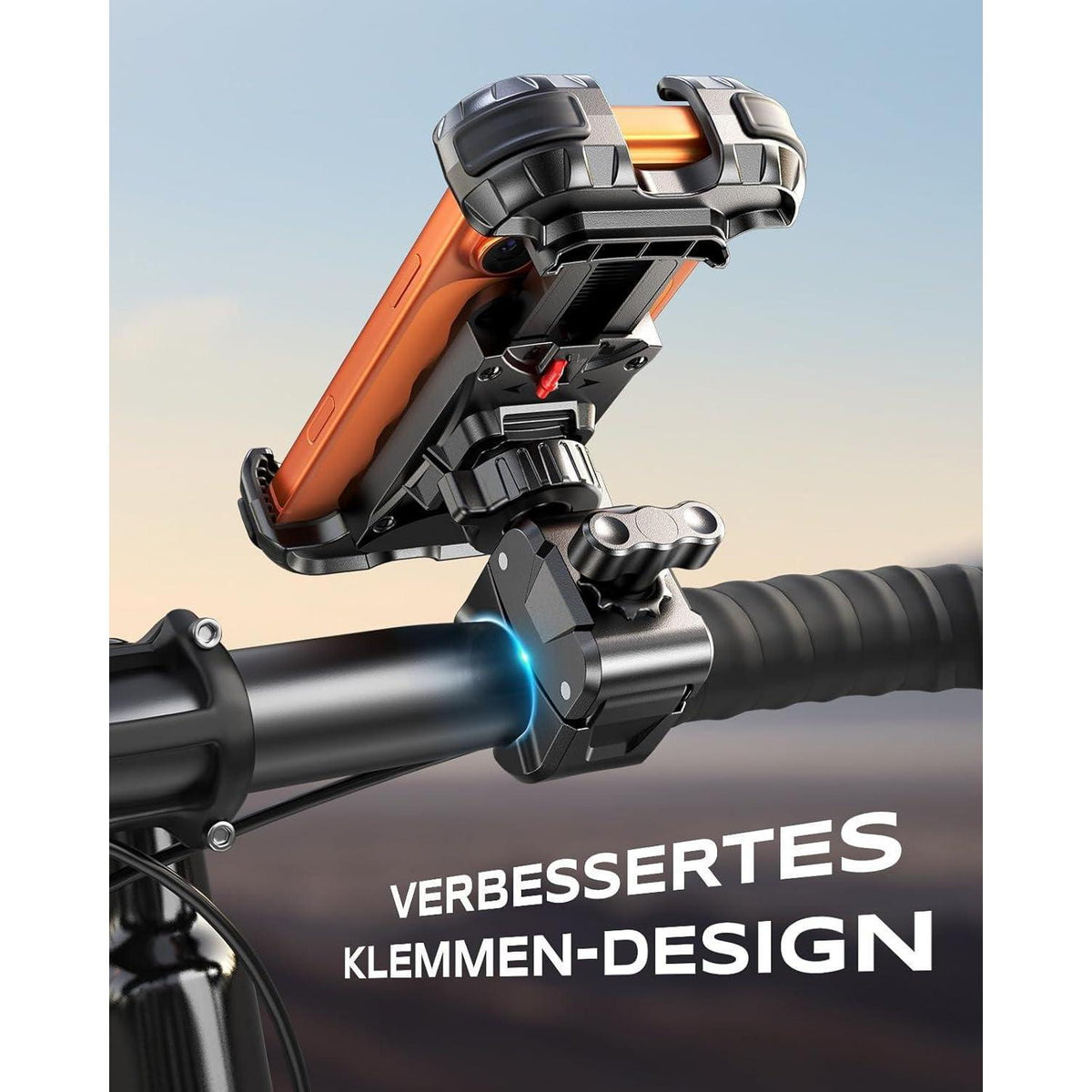 Handyhalterung Motorrad & Fahrrad – 360° Drehung, Auto-Sperre