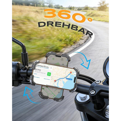 Handyhalterung Motorrad & Fahrrad – 360° Drehung, Auto-Sperre