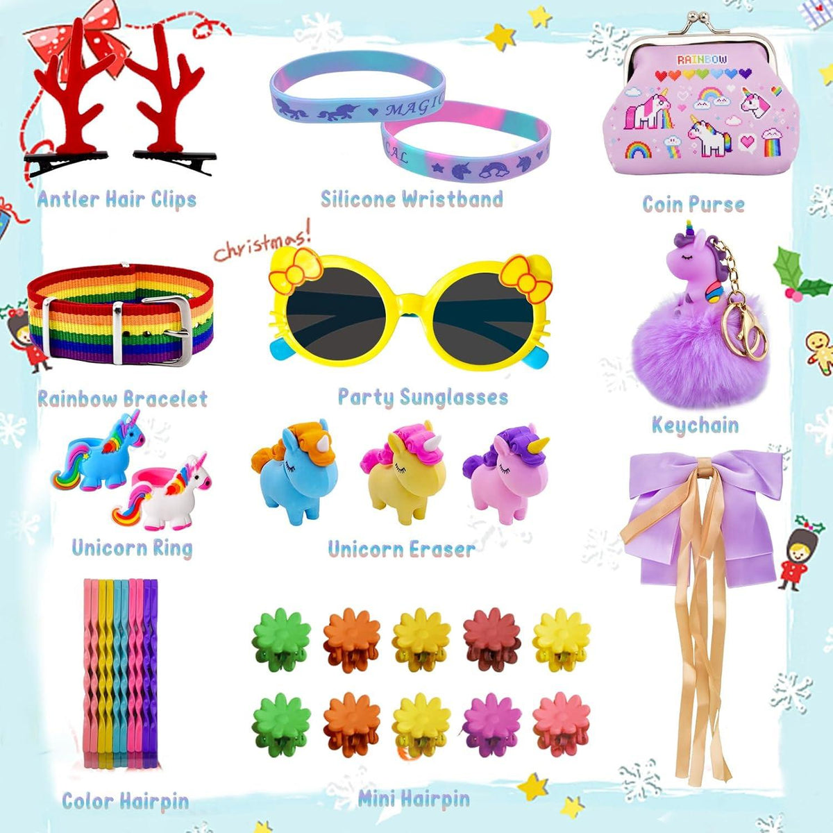 Weihnachts-Adventskalender 2024 Mädchen Schmuck Spielzeug