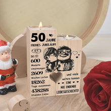 Goldene Hochzeit Kerzenständer Holz 50. Hochzeitstag