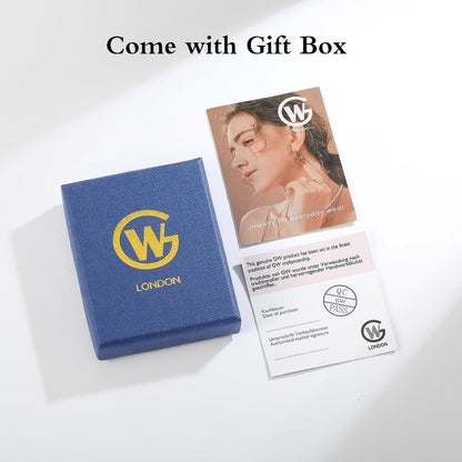 Silber Creolen Damen 925 mit Zirkonia – Geschenkbox