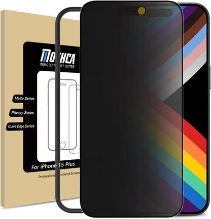 Mothca Matt Sichtschutz Panzerglas iPhone 15 Plus 16 Plus 6,7 Zoll