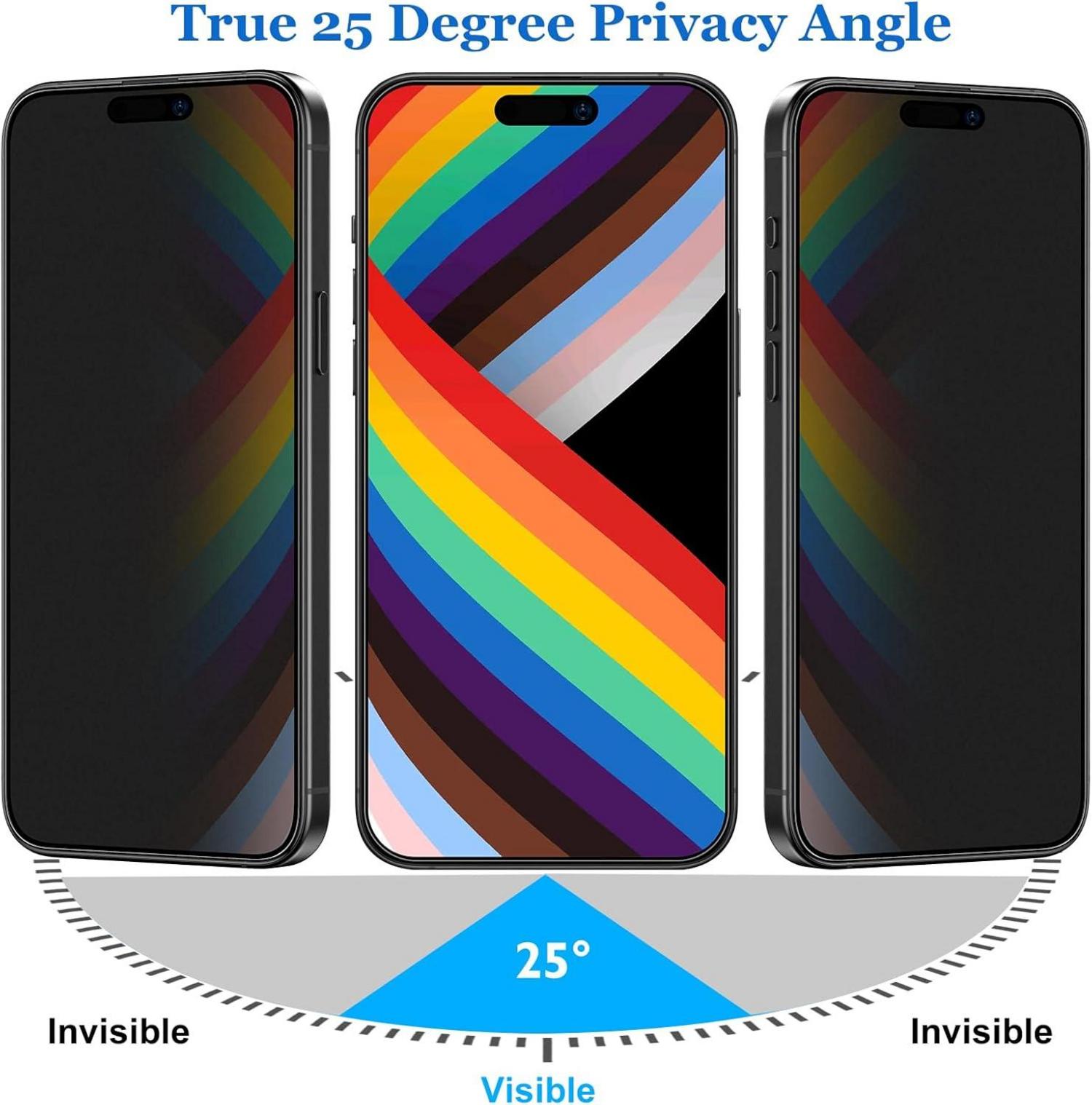 Mothca Matt Privacy Screen Protector iPhone 15 Pro 6,1 Zoll