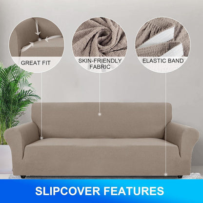Elastischer Sofabezug 2-Sitzer | Rutschfest, Jacquard & Waschbar