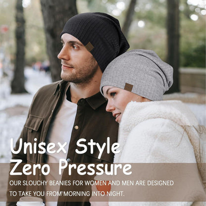 Slouchy Beanie Mütze – Weiche, Atmungsaktive Unisex Kopfbedeckung