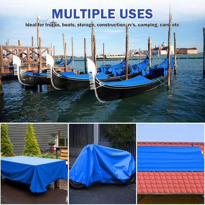 Wasserdichte Abdeckplane 3x3m – 440g/m² PVC Schutzplane Blau