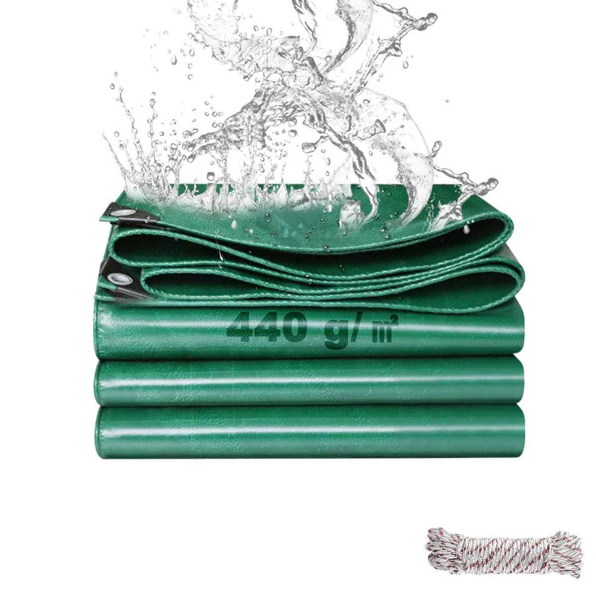 Wasserdichte Abdeckplane 4x6m – 440g/m² PVC Schutzplane Grün