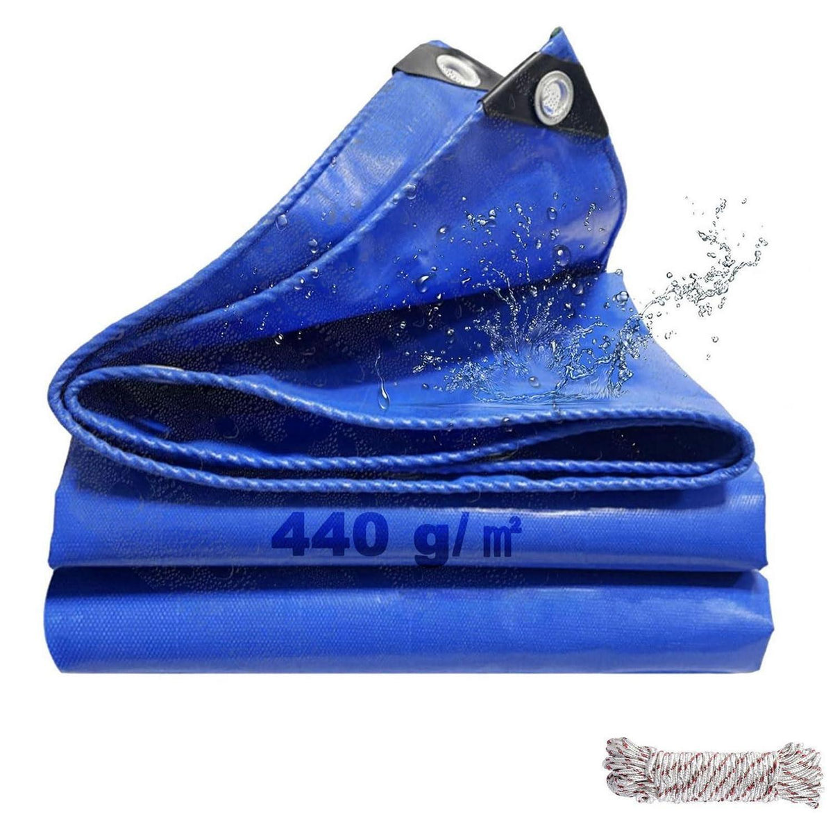 Wasserdichte Abdeckplane 3x4m – 440g/m² PVC Schutzplane Blau