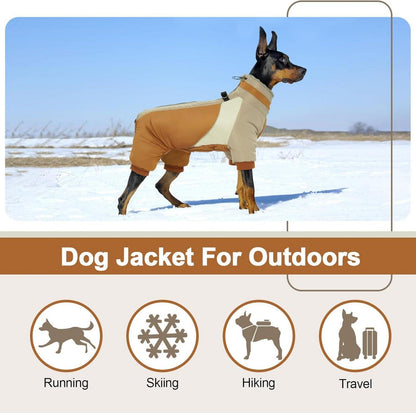 Kuoser Wasserdichter Hundemantel Winter für Kleine Hunde Braun L