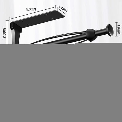 Küchenrollenhalter Edelstahl mit Dämpfung Schwarz 2 Stück