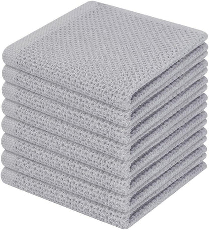 Geschirrtuch Set 8er 100% Baumwolle Premium Saugfähig Waffeldesign