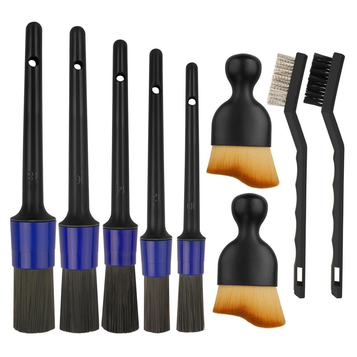 9x Auto Reinigungspinsel Set – Detailbürsten für Innen & Außen