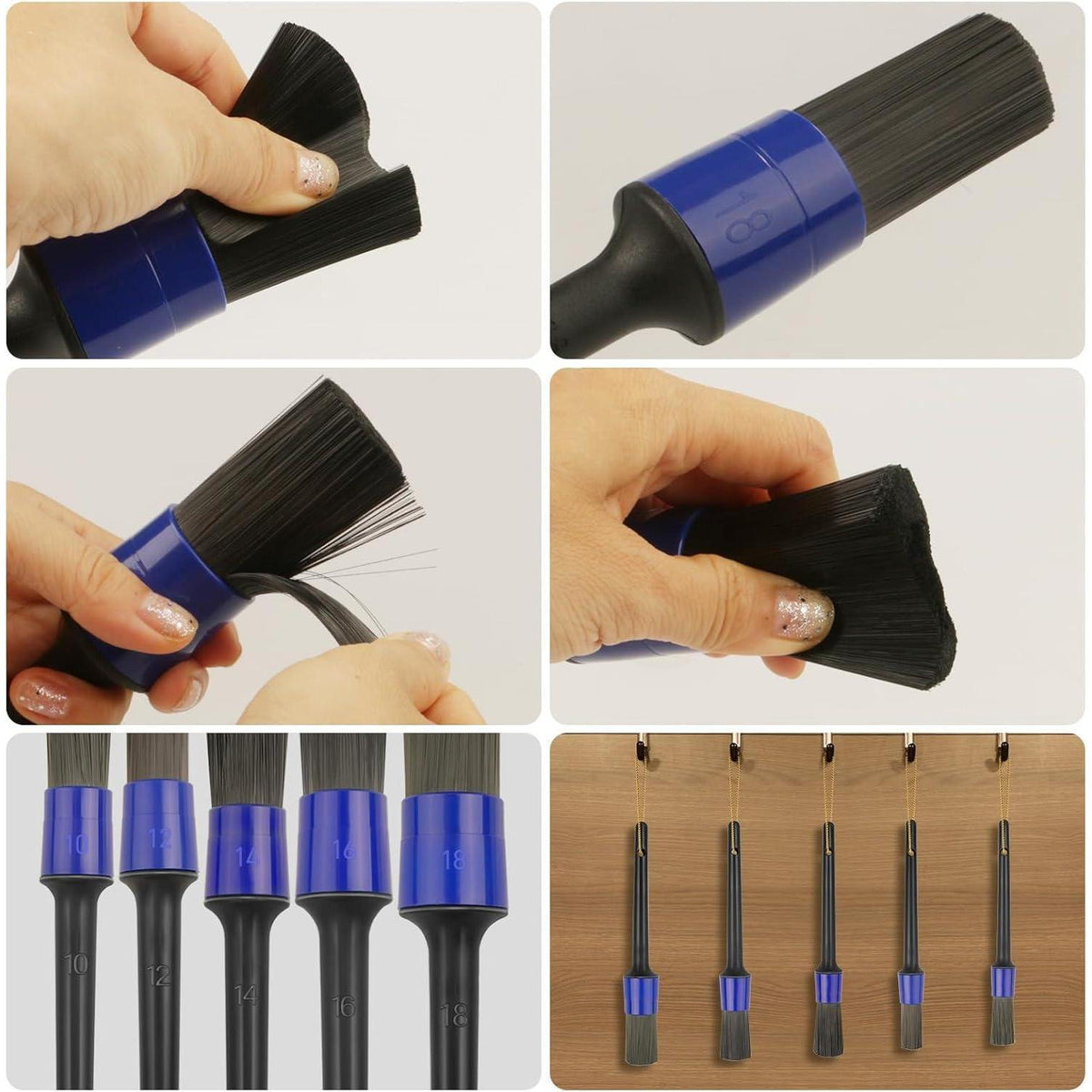 9x Auto Reinigungspinsel Set – Detailbürsten für Innen & Außen