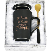 Joymaking Geschenk Freund Keramik Kaffeetasse 400ml Schwarz