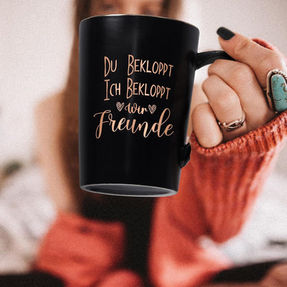 Joymaking Geschenk Freund Keramik Kaffeetasse 400ml Schwarz