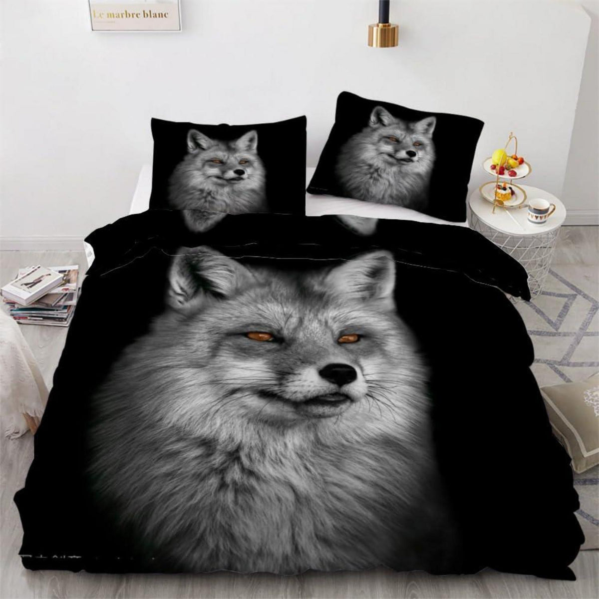 Fuchs Kinderbettwäsche 135x200 cm 4tlg. Mikrofaser 3D Motiv