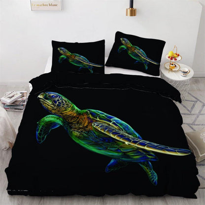Meeresschildkröte Bettwäsche Set 135x200 cm - 4-teilig Mikrofaser