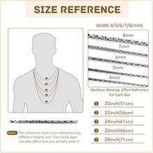 Königskette Edelstahl Herren Silber Armband Set 4-8mm
