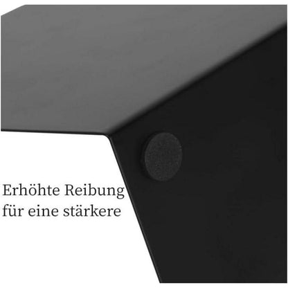 Schwere Metall-Buchstützen, 12 Stück, Schwarz