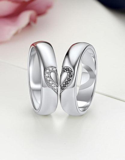Partnerring Moissanite Ehering 925 Sterling Silber Valentinstag
