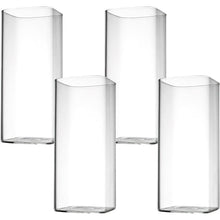 Viereckige Cocktailgläser 4 Stück 400ml Wassergläser Set