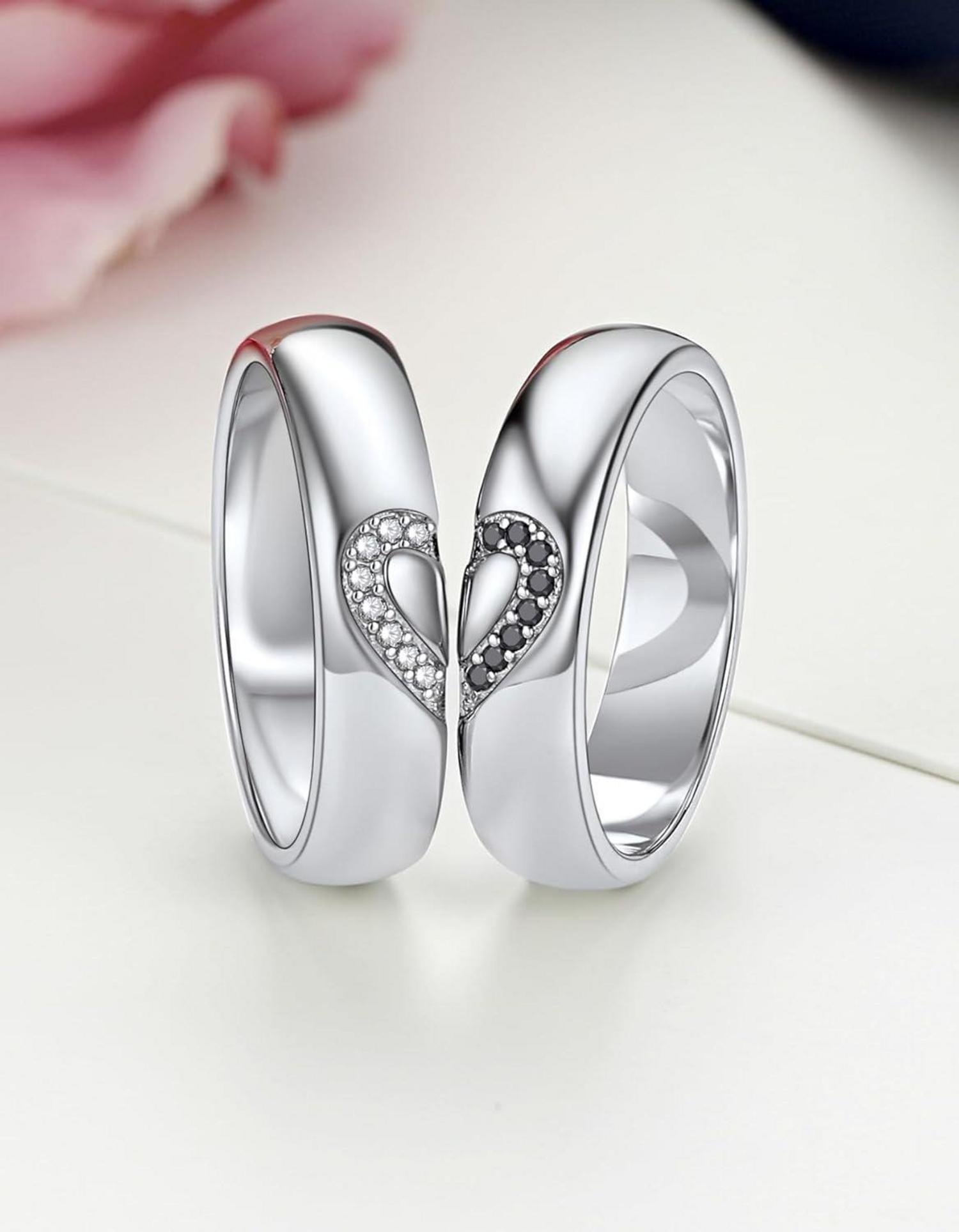 Partnerring Ehering 925 Sterling Silber Moissainte Geschenk