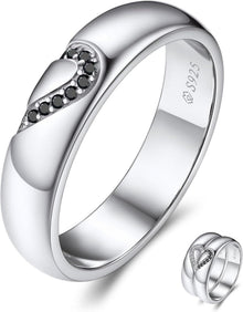 Moissanit Partnerring 925 Sterling Silber Valentine's Day Gift