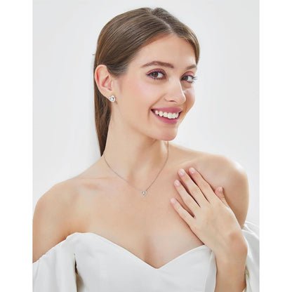 Personalisierte Initialen Herz Kette Damen mit Moissanit