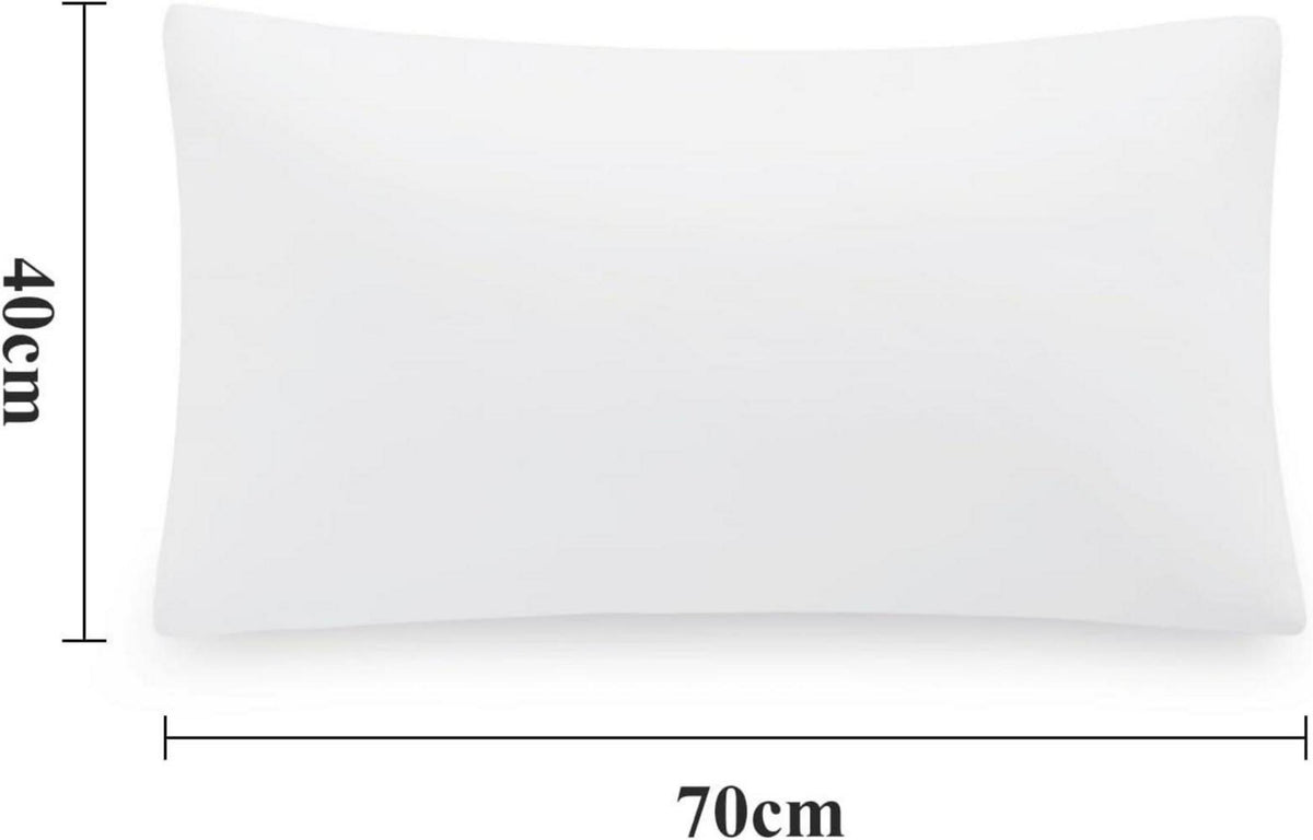 Kissenbezug 40x70 Weiß Hotelverschluss Mikrofaser 2er Set