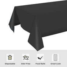 Einweg Tischdecke 137x274 cm, 4 Stück, Wasserdicht, Schwarz