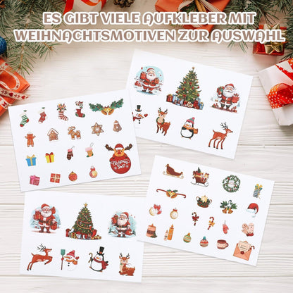 2026 DIY Adventskalender zum Befüllen mit Aufkleber und
