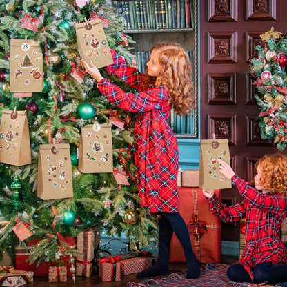 2026 DIY Adventskalender zum Befüllen mit Aufkleber und