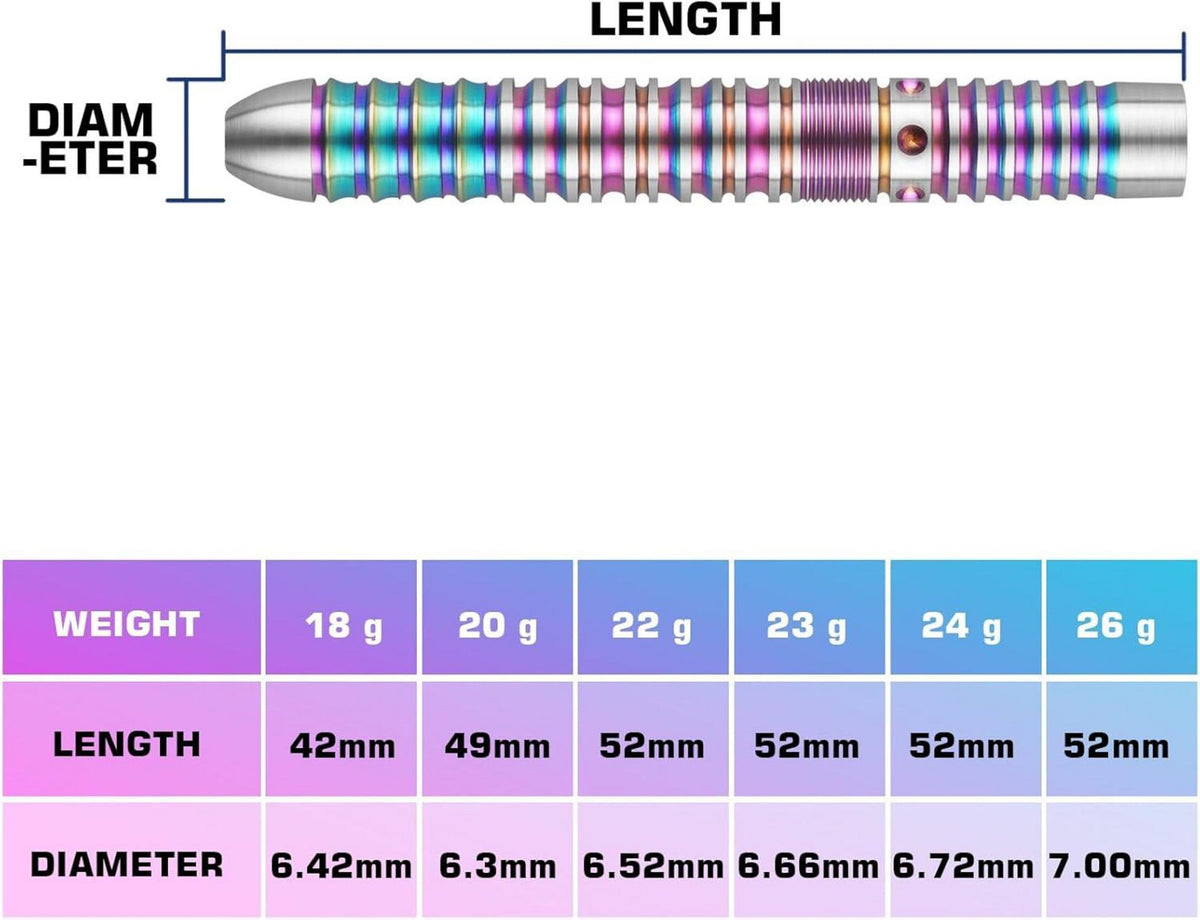 Professionelle Steel-Dartpfeile 90% Tungsten 16-28g 3er Set