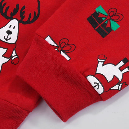Weihnachts Schlafanzug Kinder Baumwolle Pyjama Set 2-12 Jahre