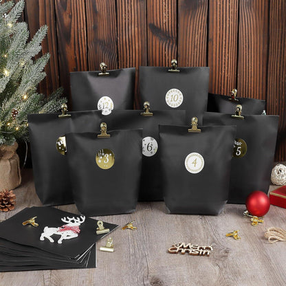 2024 DIY Adventskalender zum Befüllen - Schwarz