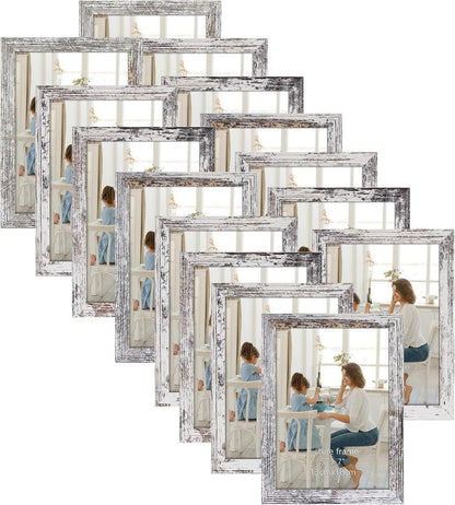 15er Set Bilderrahmen 13x18 Vintage Weiß Collage Wohnzimmer