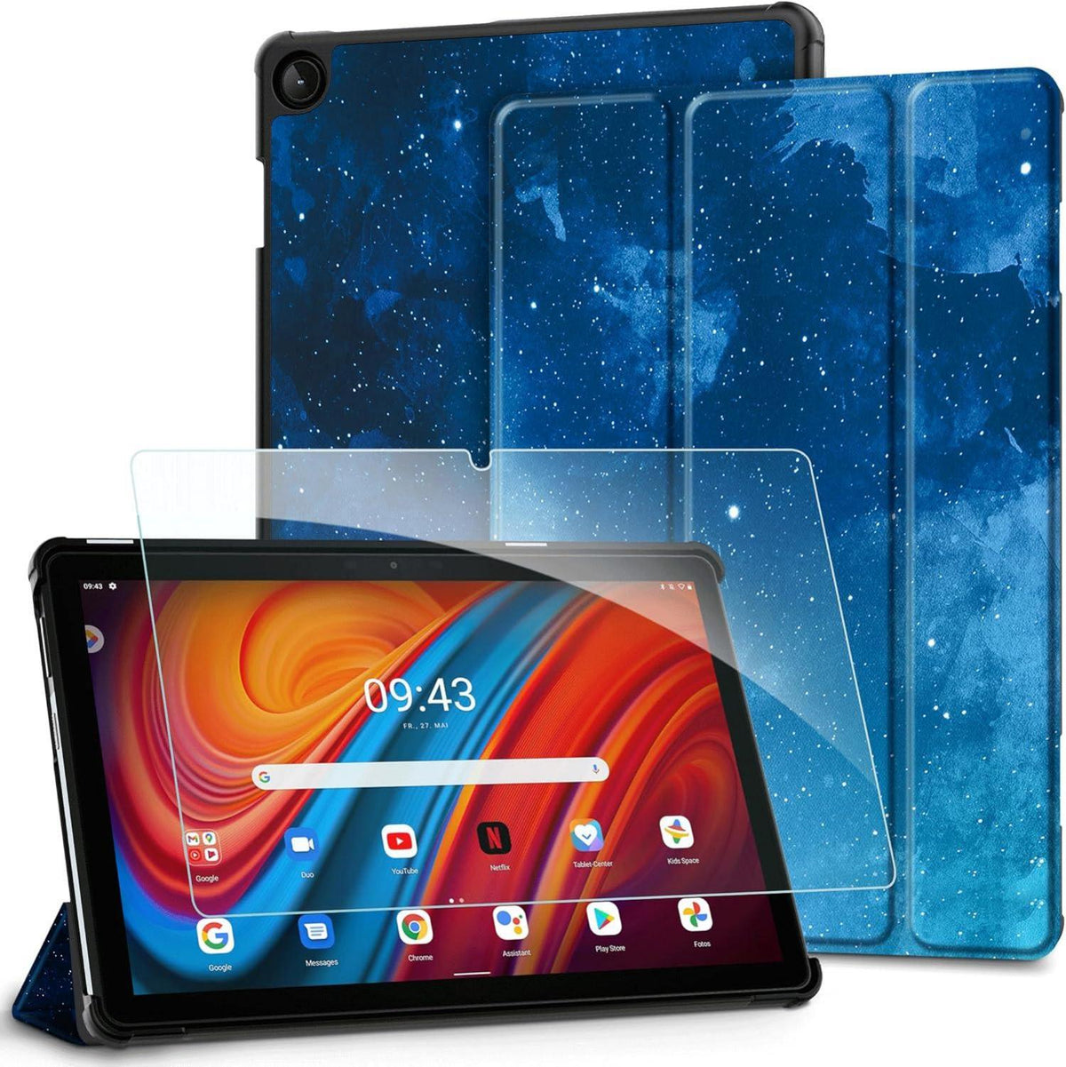 Tablet Hülle für Lenovo Tab M10 3rd Gen 10.1 mit Schutzfolie