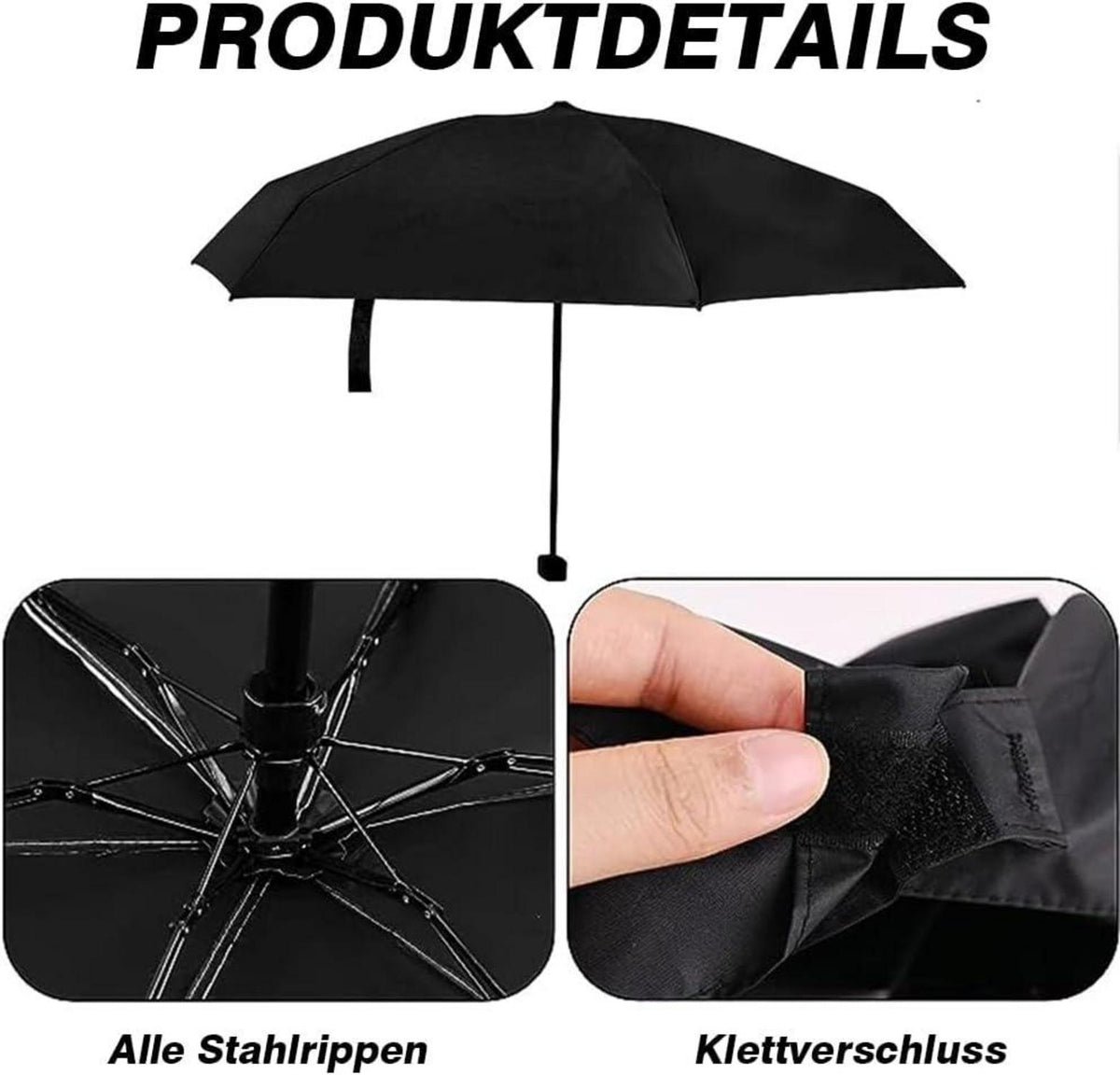 Kompakter UV-Schutz Taschenschirm für Sonne und Regen