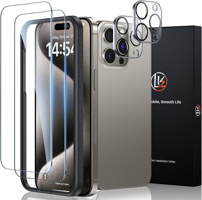 Panzer Schutzfolie & Kamera Schutzglas iPhone 15 Pro, 2+2