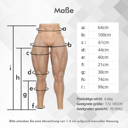 Silikon Muskelhose für Herren, realistisch, für Cosplay und Karneval