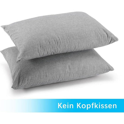 2er Set Kissenbezüge 50x70 cm, Gewaschene Baumwolle Hellgrau