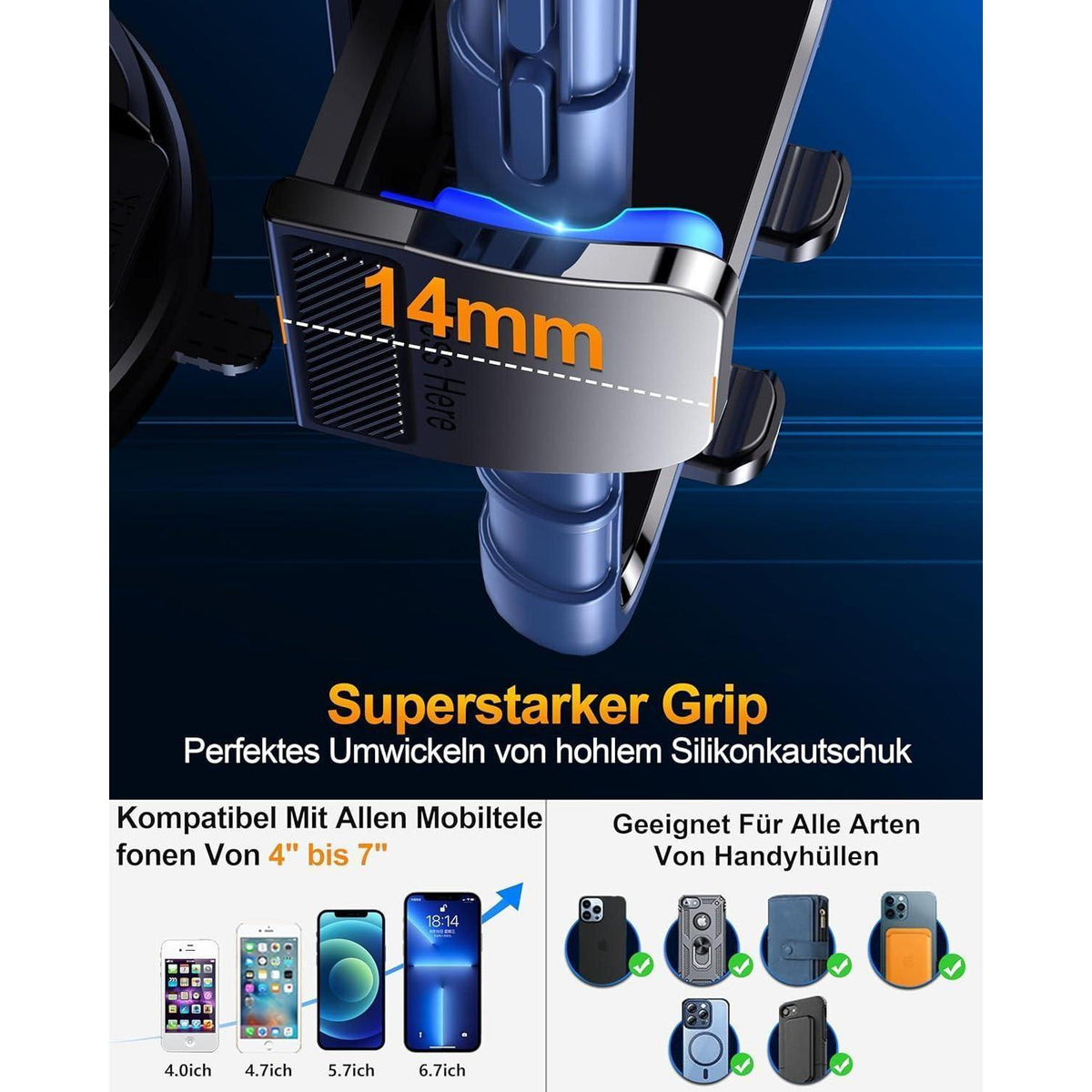 Auto Handyhalterung mit Saugnapf & 360° Drehung